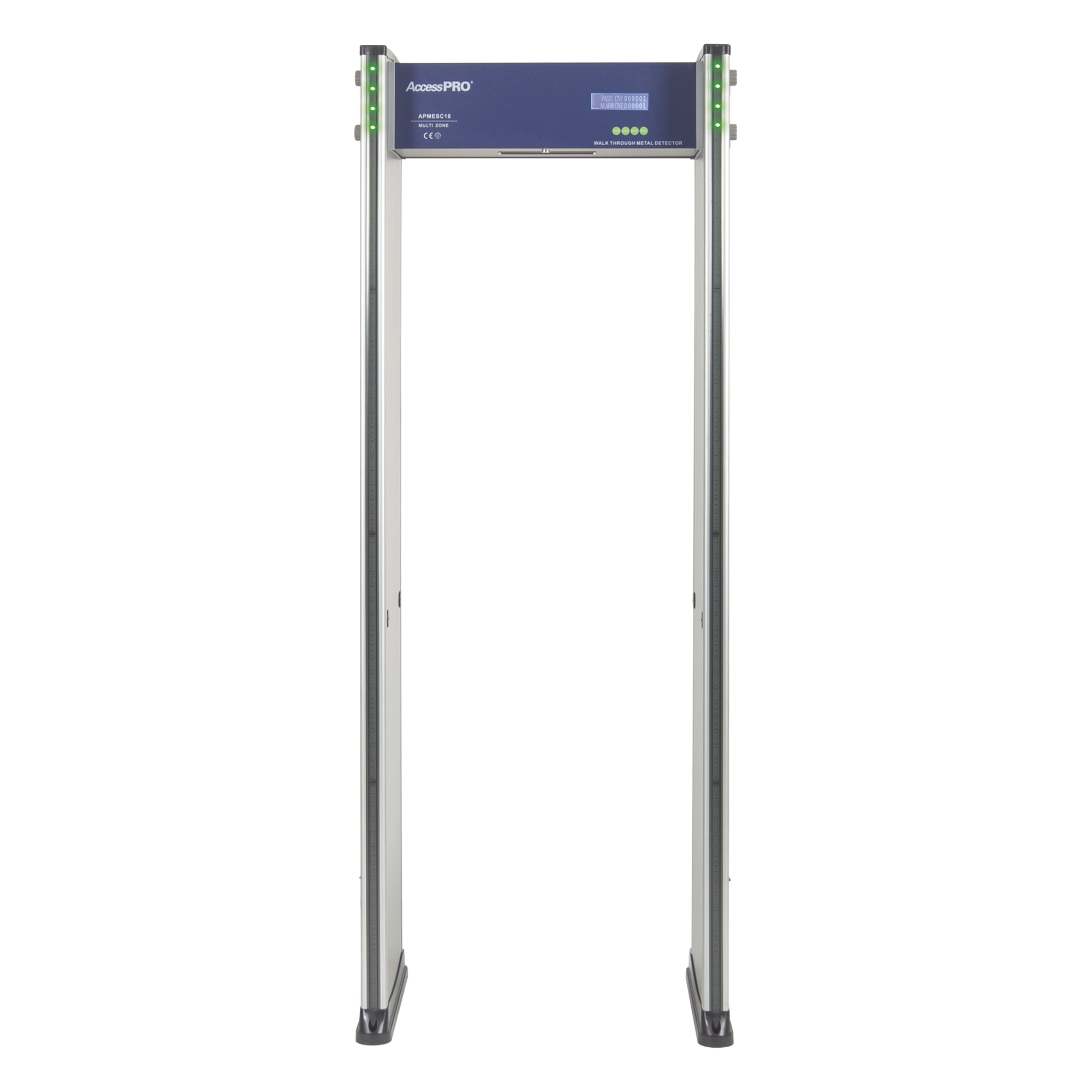 Detector de Metales de 18 zonas/ Uso en Interior/Programación con Control Remoto / Contador de Personas