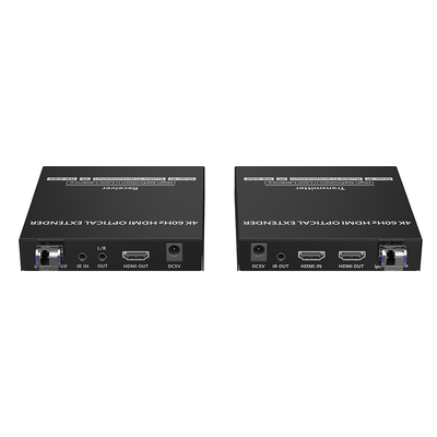 Kit extensor por fibra óptica | Hasta 40 kilómetros| 4K@60Hz | con IR | RS232