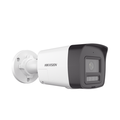 [PROTECCIÓN ACTIVA] Bala IP 4 Megapixel / Lente 2.8 mm / Dual Light (30 mts IR + 20 mts Luz Blanca)  / Audio de Dos Vías /  Luz Intermitente y Alerta de Audio / Micrófono Integrado / ACUSENSE Lite / Exterior IP67 / H.265 / PoE 