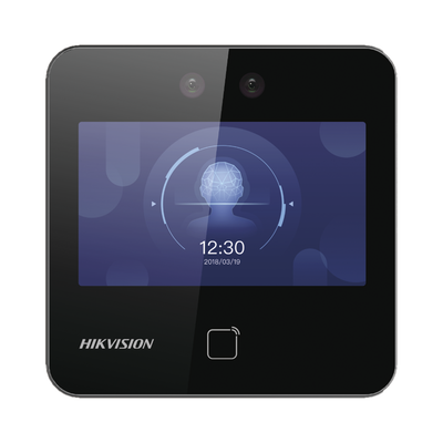 Terminal Min Moe WiFi / Touch de Reconocimiento Facial Ultra Rápido para ASISTENCIA y Control de ACCESO / 1500 Rostros y 3,000 tarjetas /  Lee códigos QR / Videoportero / Detección de Cubrebocas / SIP Estandar / HIK-IA — HIKVISION · SKU DS-K1T343MWX