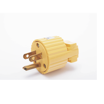 Clavija con Abrazadera Plástica Aterrizada / 127 V CA 15 A Max. / Fabricada en Plastico ABS.
