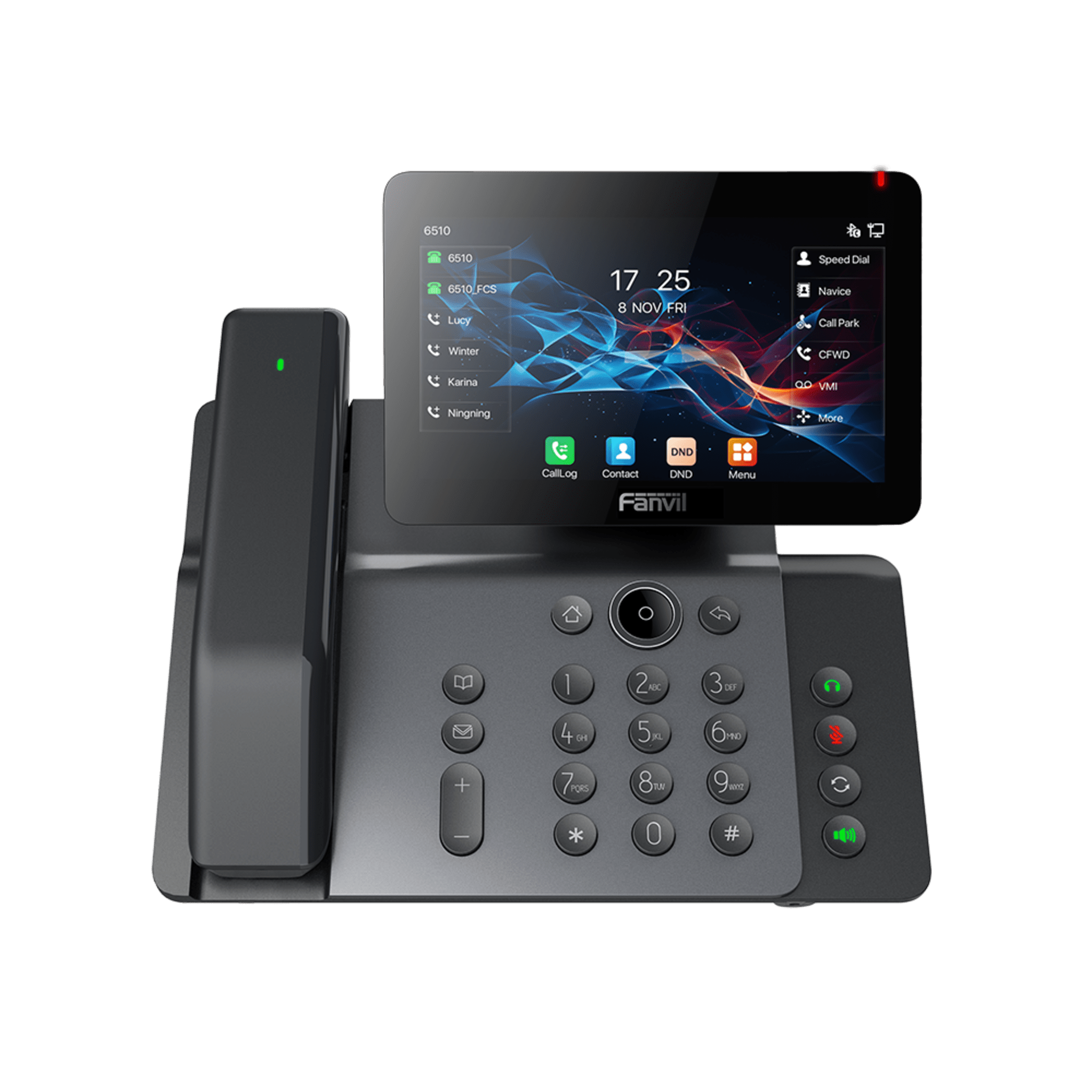 Telefono IP Wi-Fi, Handset Inalámbrico, Recepción de Video, 20 Líneas SIP, Puertos Gigabit, PoE con Puerto USB, Bluetooth.