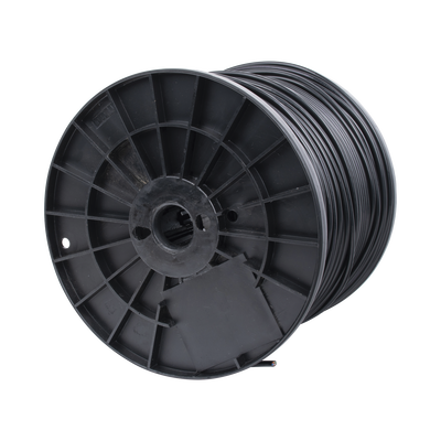 Bobina de 305 Metros (1000 Pies) Cat5e con Gel para Exterior, Color Negro, para Aplicaciones en Sistemas de Redes de Datos y Cableado Estructurado. Uso Intemperie.