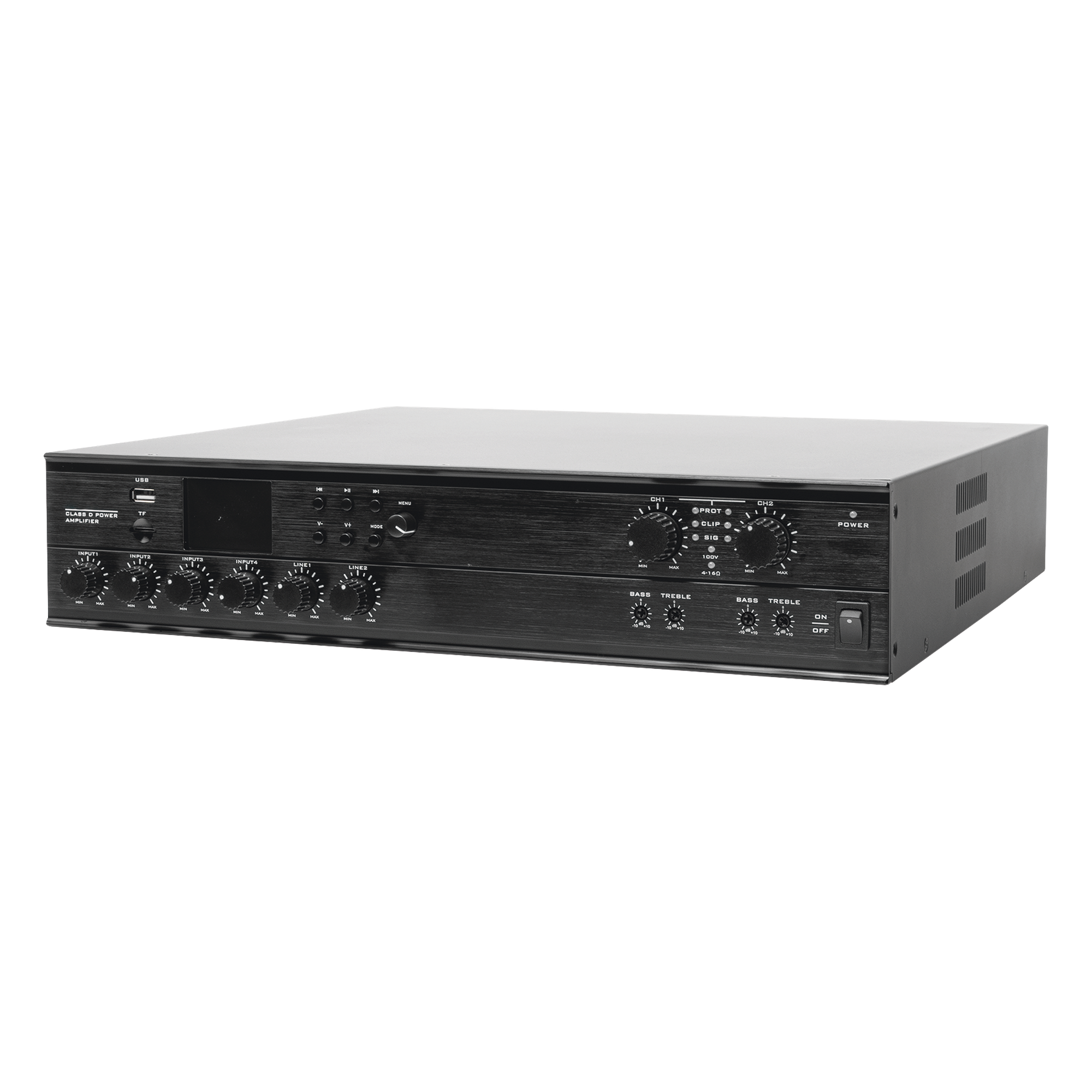 Amplificador Mezclador Matricial | 2 zonas | 240w por canal | 6 entradas | Receptor de medios