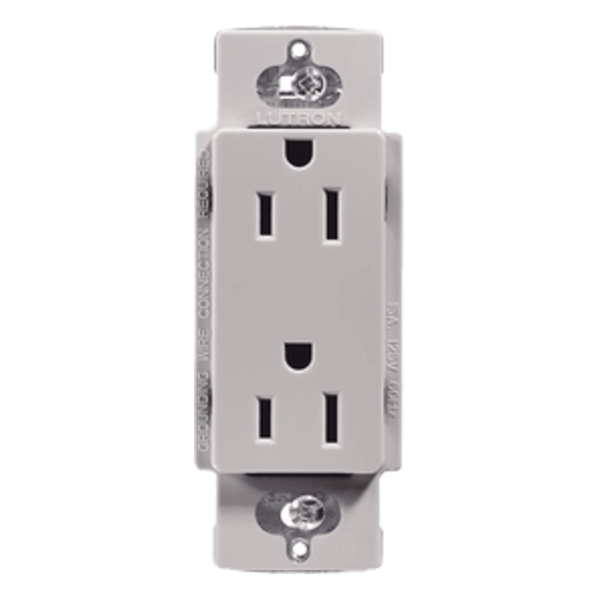 Contacto dúplex de pared 15 A / 125 V, línea Claro, para instalaciones residenciales y comerciales — LUTRON ELECTRONICS · SKU CAR15GRS