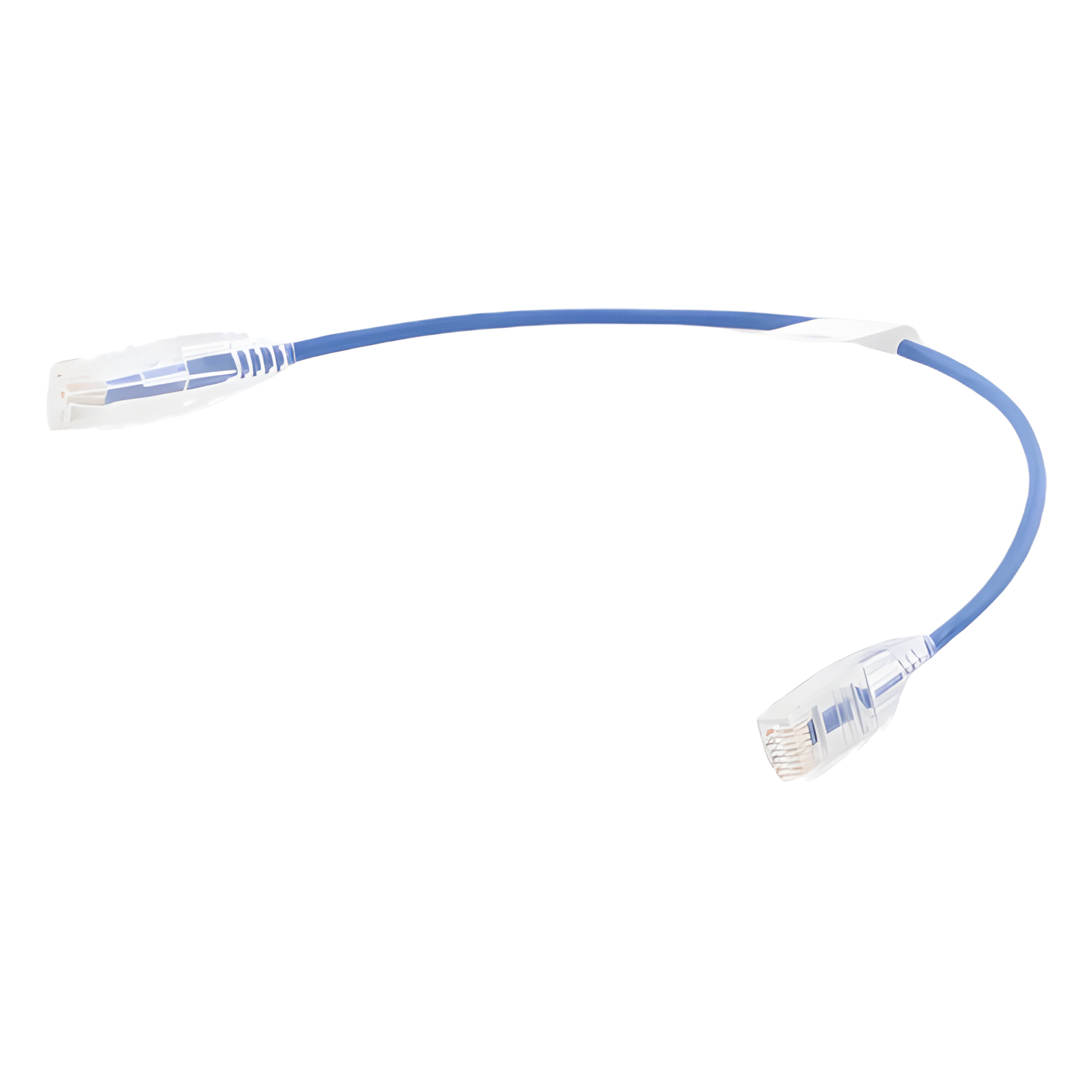 Cable de Parcheo Slim UTP Cat6 - 30 cm (11.81 Pulgadas) Azul Diámetro Reducido (28 AWG)