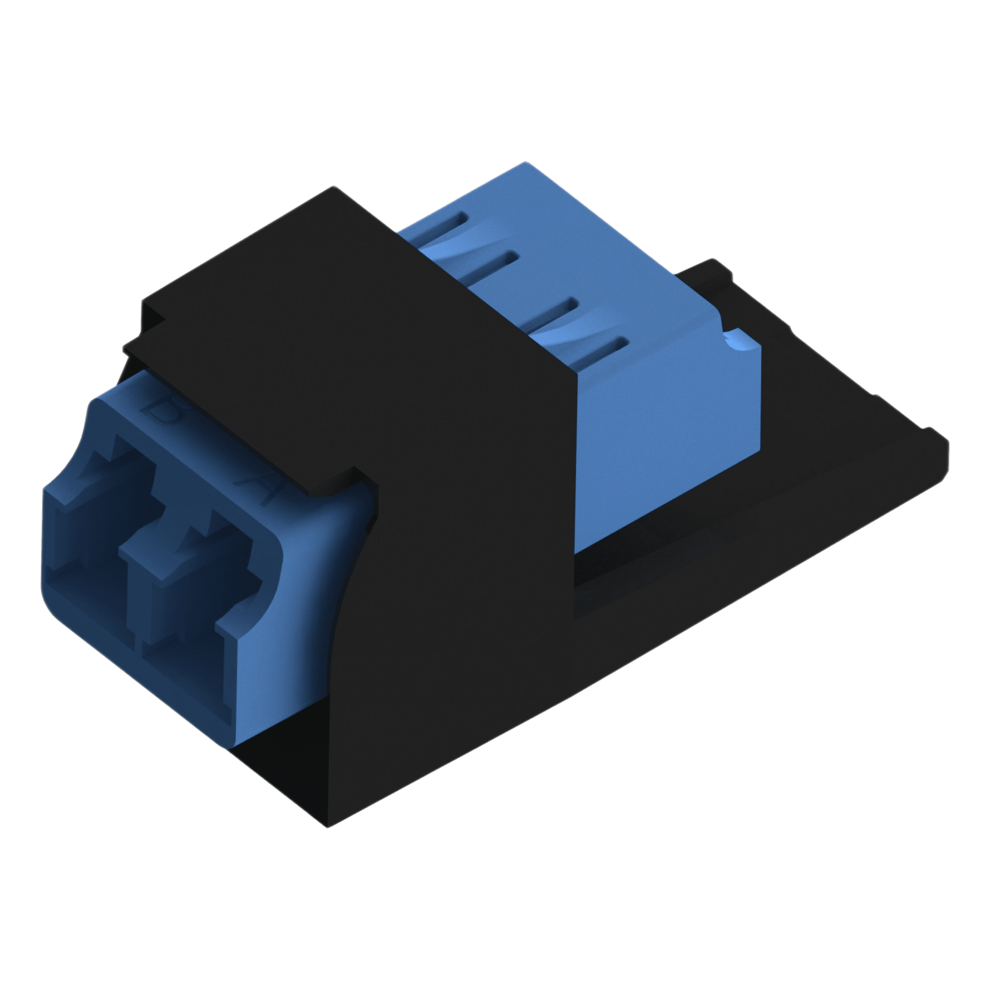 Módulo Acoplador LC Duplex, para Fibra Óptica Monomodo OS1/OS2, Tipo Mini-Com, Color Negro — PANDUIT · SKU CMDSLCZBL