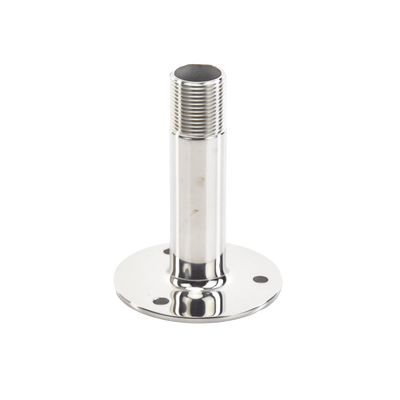 Montaje Recto de Acero Inoxidable / de 4 pulgadas de Alto y 3 de Base / Rosca 1-1/4