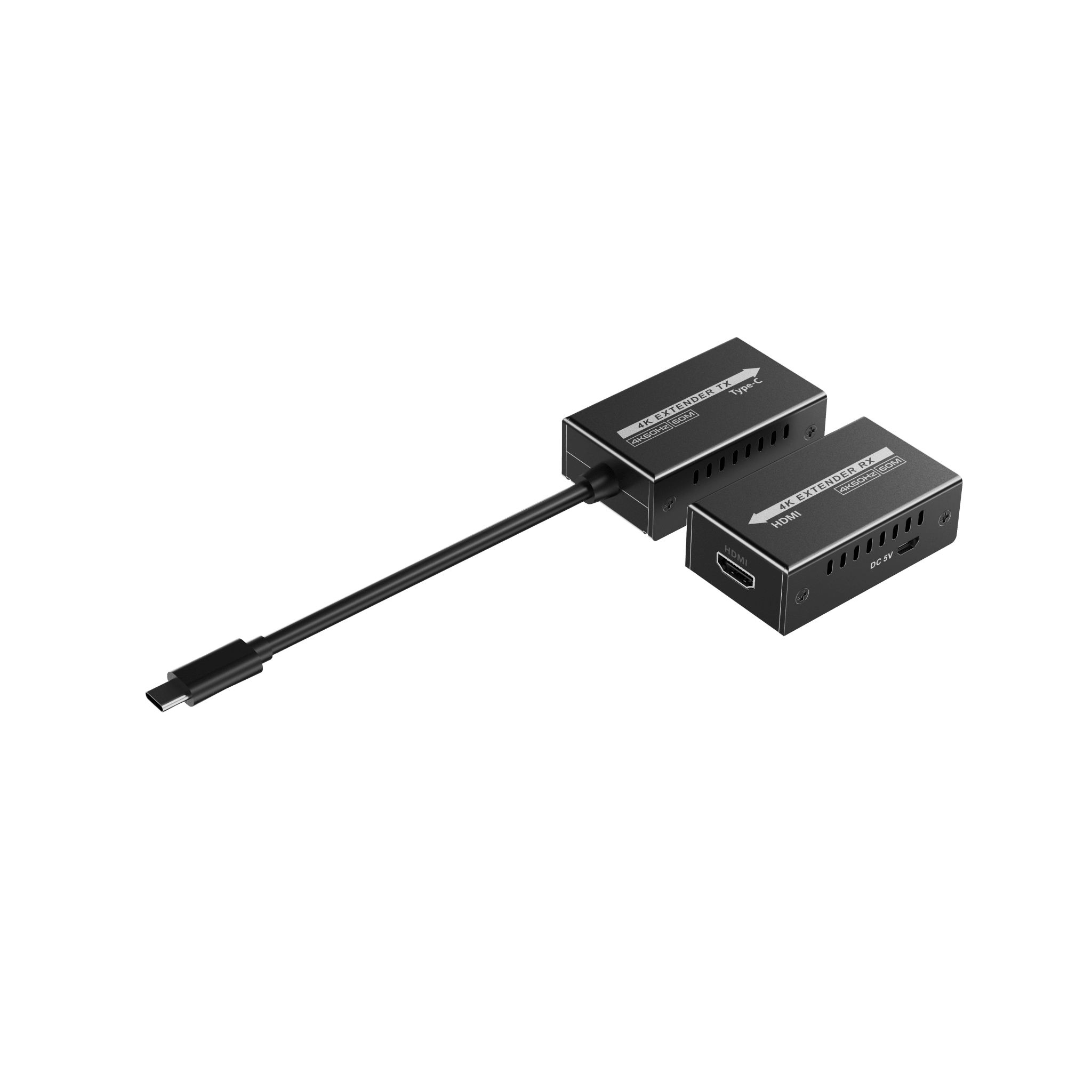 Extensor Mini 4K120Hz USB-C a HDMI | Transmisión 18 Gbps | Distancia 60m 4K@60Hz | HDR10 / HDCP 2.2 | Protección ESD ±8KV | Alimentación por Fuente de Señal