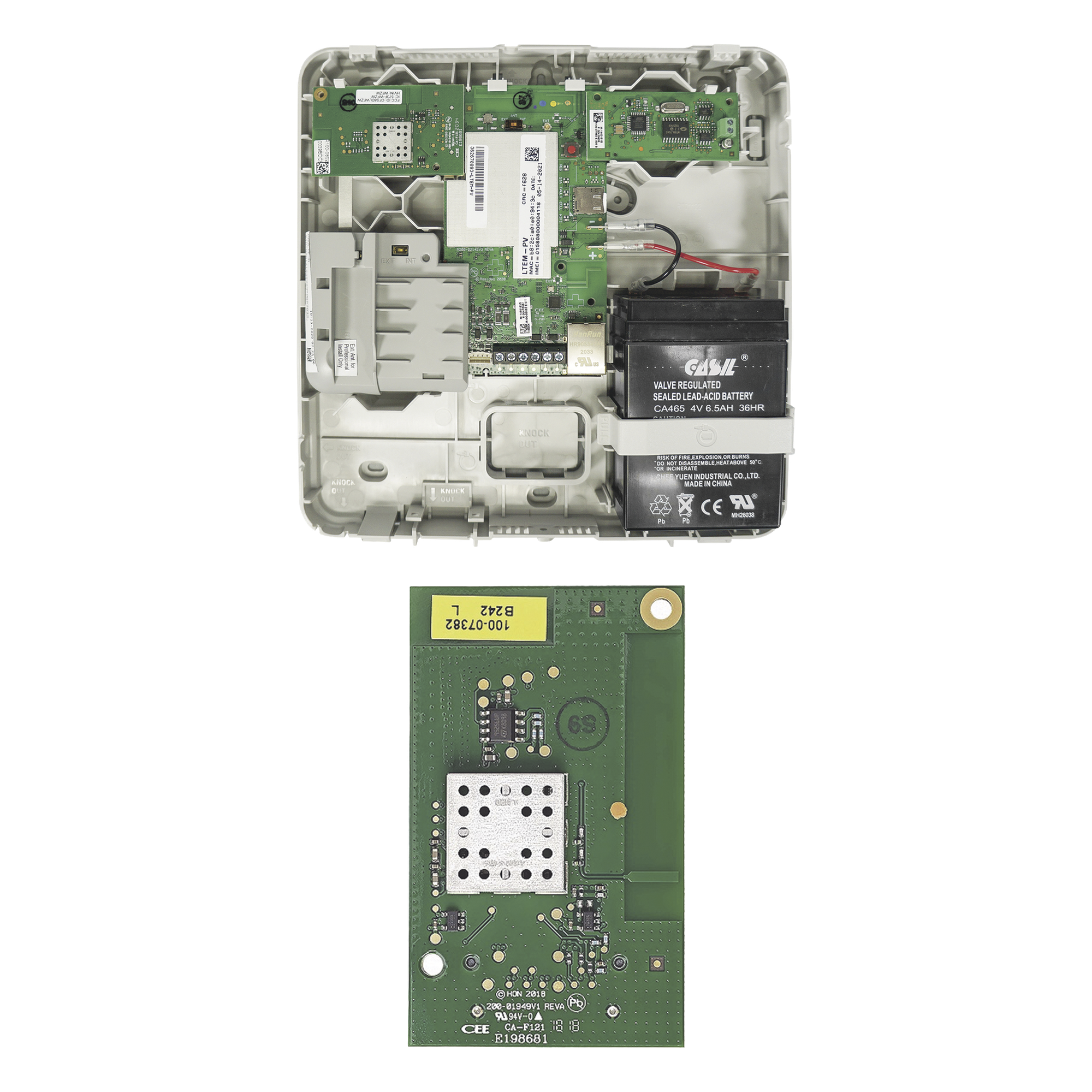 Comunicador dual LTE Cat-M1 y Wi-Fi/Z-Wave para paneles de alarma Honeywell Home, Resideo, DSC e Interlogix, con reporte a AlarmNet — HONEYWELL HOME RESIDEO · SKU LTEMPAWZ