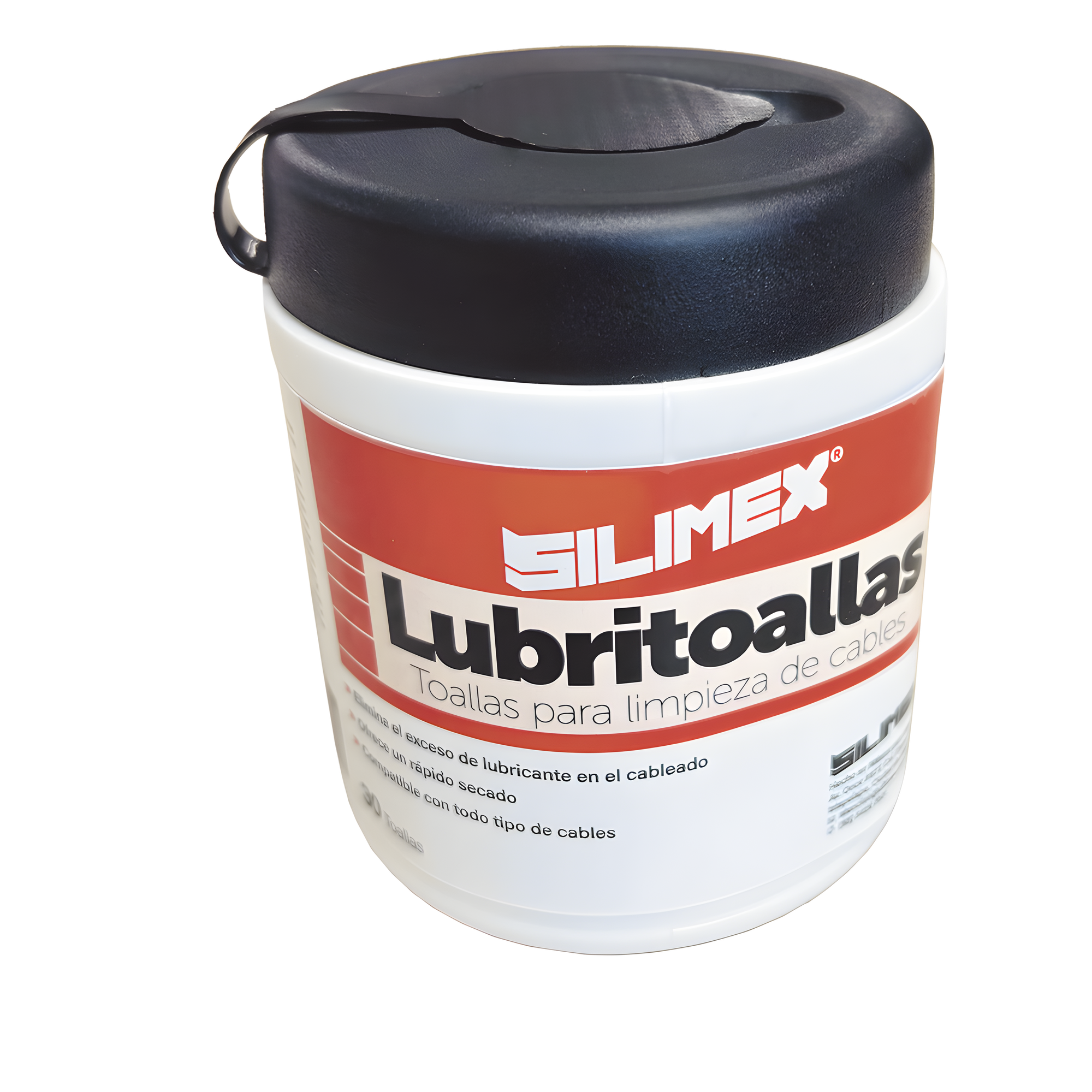Lubritoallas para Cables / Elimina el Exceso de Lubricante en Jalado por Tuberías / Toallitas Húmedas con Doble Textura / Limpieza Rápida y Segura / Compatibles con Todo Tipo de Cableado / Presentación de 30 Piezas — SILIMEX · SKU LUBRITOALLAS30