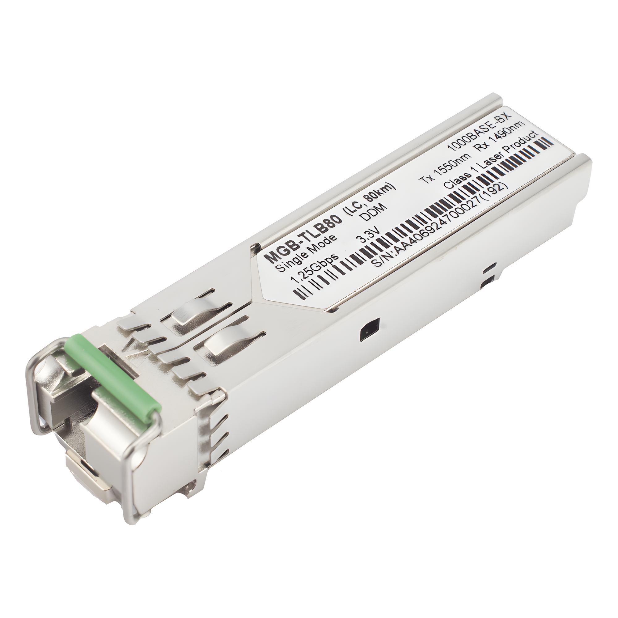 Módulo mini-GBIC SFP-Port 1000BASE-BX (WDM, TX:1550nm) - 80 km (-40~85 grados C) — PLANET · SKU MGB-TLB80