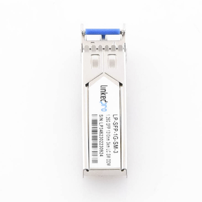 Transceptor Óptico SFP (Mini-Gbic) / Monomodo 1310 nm / 1.25 Gbps / 1000BASE / Conectores LC/UPC Dúplex / DDM / Hasta 3 km 