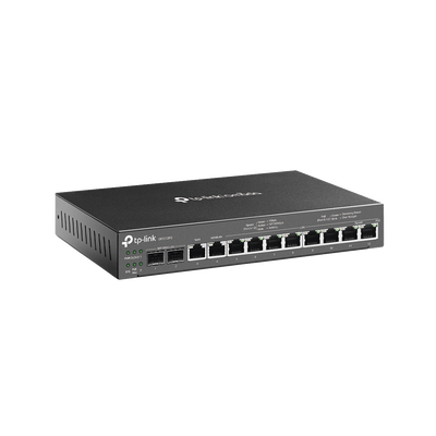 Router Omada VPN / SDN Multi-WAN 1G / Switch con PoE y Controlador / 2 puerto WAN/LAN SFP 1G / 1 Puerto RJ45 WAN / 1 Puerto WAN/LAN RJ45 / 8 Puertos PoE+ LAN RJ45 / 24,980 Sesiones Concurrentes 