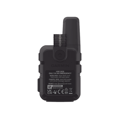 GPS portátil inReach® Mini 2 / Pantalla Monocroma Transflectiva 23 x 23 mm / Resolución 176 x 176 píxeles / Batería Recargable de Iones de Litio / Autonomía Hasta 14 Días / Resistencia al Agua IPX7 / Conectivi