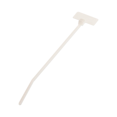 Cincho de Identificación Tipo Bandera, 109 mm largo x 2.4mm ancho, Área de Marcado de 7.9 x 19.1 mm, Nylon 6.6, Color Natural, Bolsa de 100pz — PANDUIT · SKU PLF1M-C