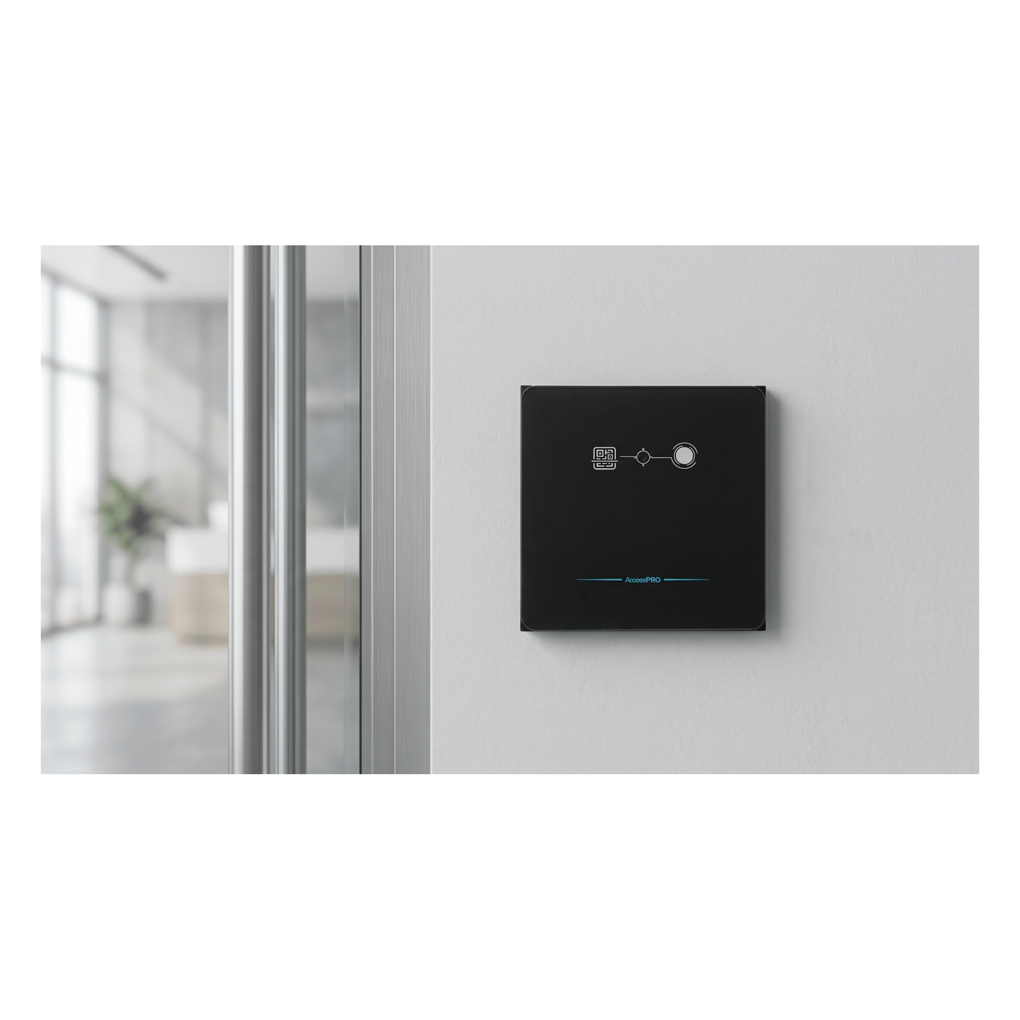 Lector de Control de Acceso QR / EM 125 kHz / MIFARE / Wiegand 26/34 bits / IP65 / Ultra Delgado 10 mm
