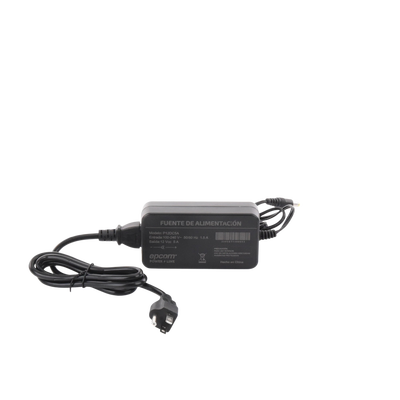 Fuente de poder con Cables de Extensión para Mayor Alcance 12 Vcc / 5 Amperes / Profesional / 0.5 metros a la toma de alimentación / 0.5 metros a la conexión del dispositivo
