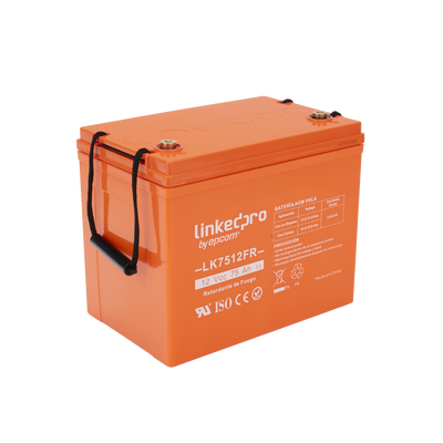 Batería de respaldo 12 V | 75 Ah | AGM | Certificada UL94-V0 Retardante a la Flama | Especial para Seguridad Electrónica | UPS | Sistemas de Emergencia | Vida útil 5 años | Terminales T3