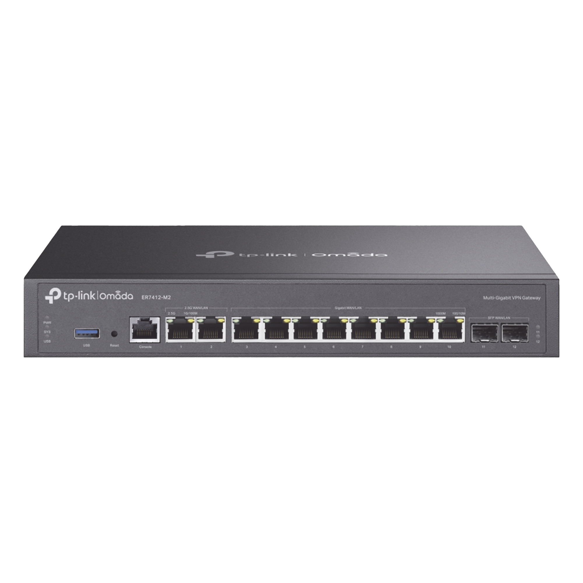 Router Omada VPN / SDN Multi-WAN Gigabit / 2 Puertos WAN/LAN RJ45 2.5 Gigabit / 8 Puertos WAN/LAN RJ45 Gigabit / 2 Puertos WAN/LAN SFP Gigabit / 1,000,000 Sesiones Concurrentes / Administración Centralizada Omada o Stand-Alone — TP-LINK · SKU ER7412-M2