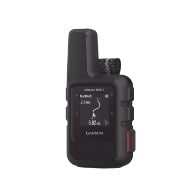 GPS portátil inReach® Mini 2 / Pantalla Monocroma Transflectiva 23 x 23 mm / Resolución 176 x 176 píxeles / Batería Recargable de Iones de Litio / Autonomía Hasta 14 Días / Resistencia al Agua IPX7 / Conectivi