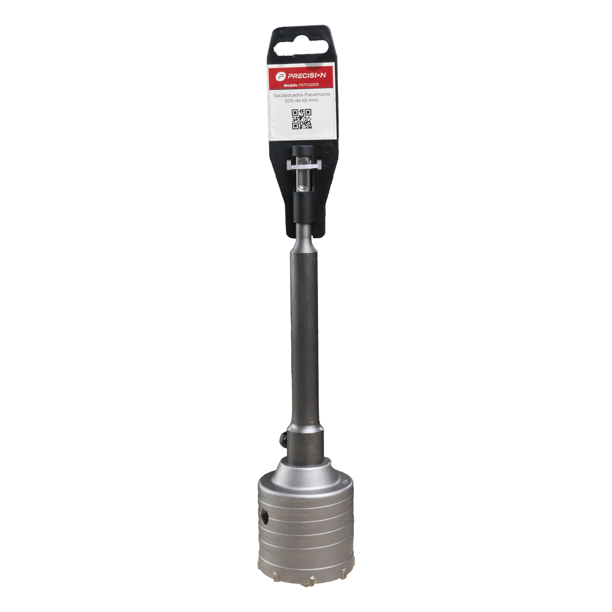 Broca Pasamuros SDS, Sacabocado para Concreto de 25mm con Extensión de 220mm — PRECISION · SKU PST-C02-004