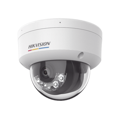 [Dual Light + ColorVu] Domo IP 2 Megapixel / Lente 2.8 mm / 30 mts IR + 30 mts Luz Blanca / Micrófono Integrado / ACUSENSE Lite / Exterior IP67 / IK08 / dWDR / PoE / Micro SD  — HIKVISION · SKU DS-2CD1127G2H-LIUF