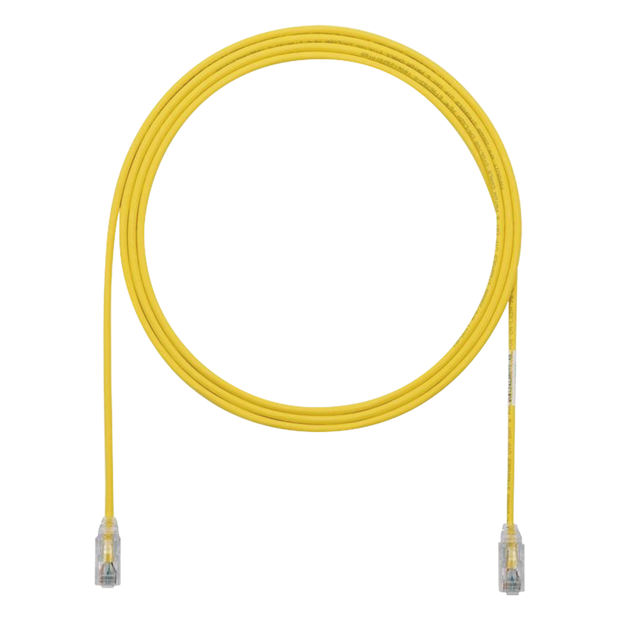Cable de Parcheo TX6, UTP Cat6, Diámetro Reducido (28AWG), Color Amarillo, 1.52 Metros (5 Pies) — PANDUIT · SKU UTP28SP5YL