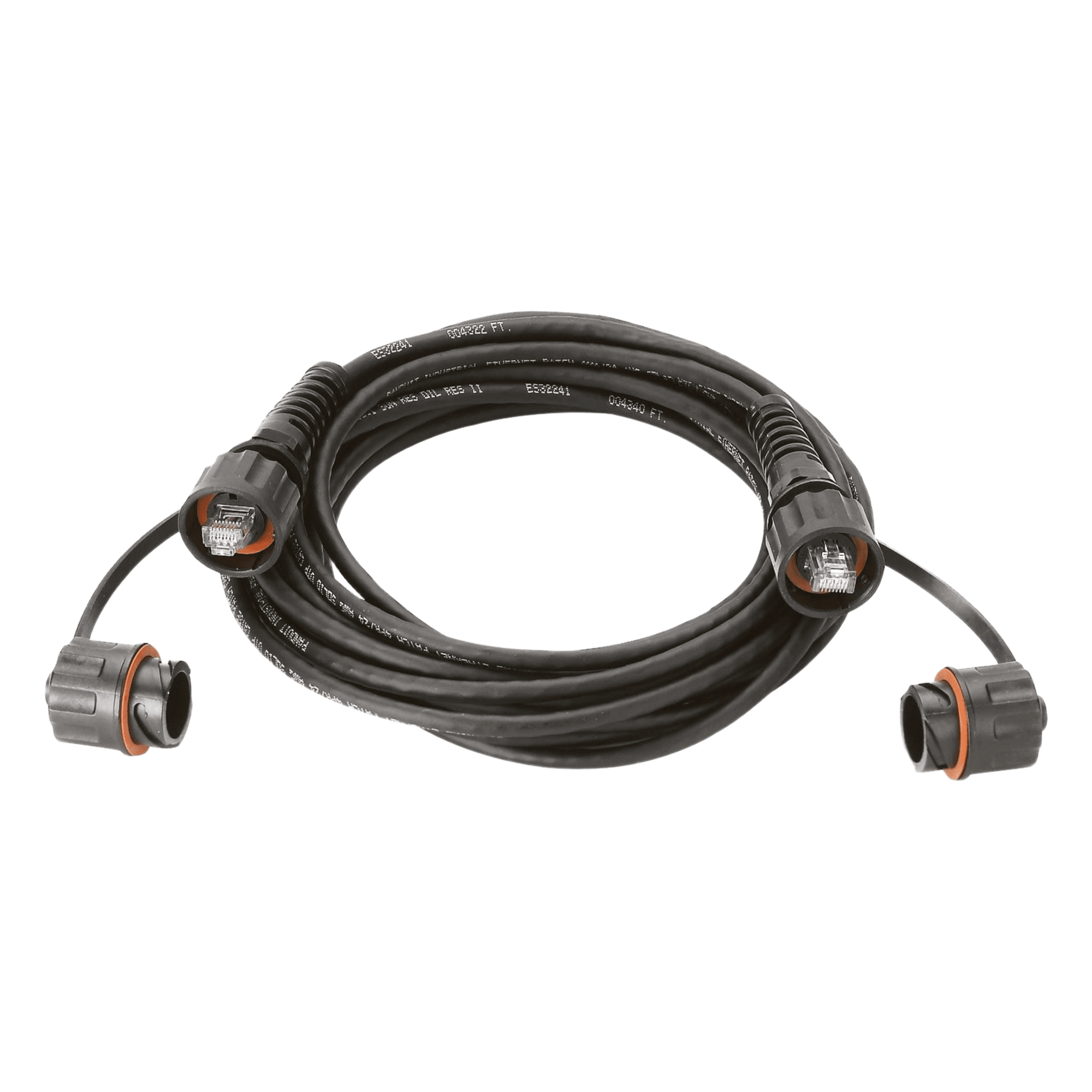 Patch Cord Cat6A IndustrialNet, UTP, Con Plug Industrial y Tapa en Cada Extremo, 1 Metro (3.28 Pies) — PANDUIT · SKU IUTP6X1MBL