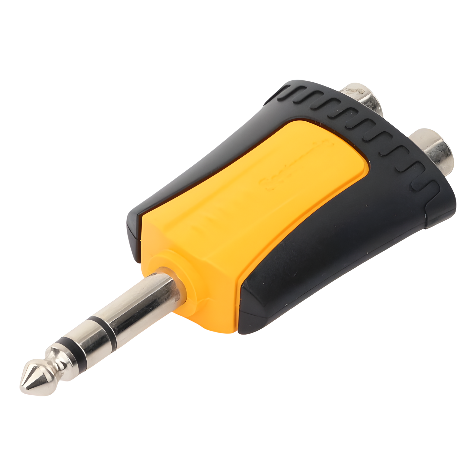 Adaptador de Audio Estéreo / Plug 1/4" (6.3 mm) a 2 x RCA Hembra / Carcasa Plástica / Precableado