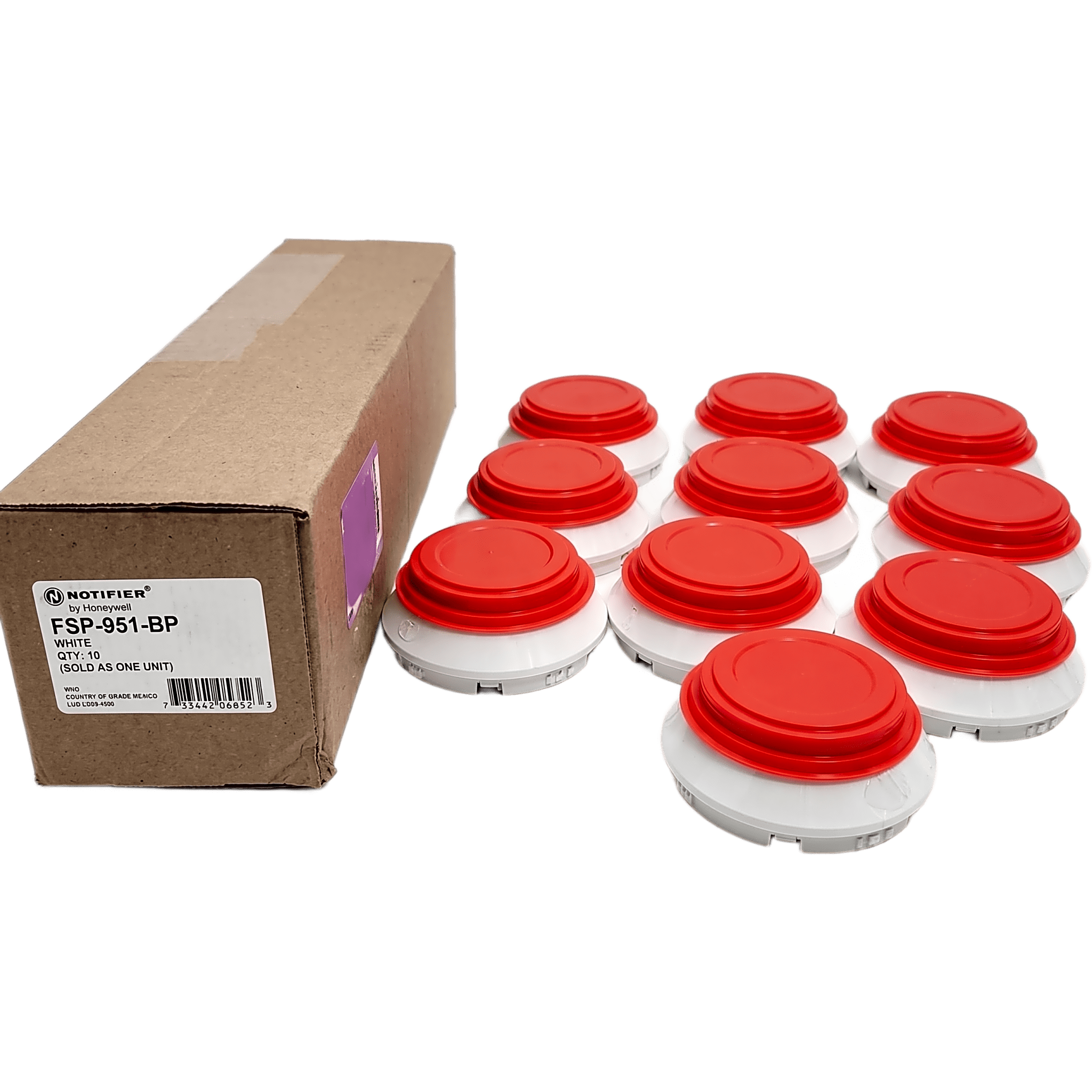 Detector de Humo Direccionable / Paquete de 10 Unidades / Sin Base / Color Blanco
