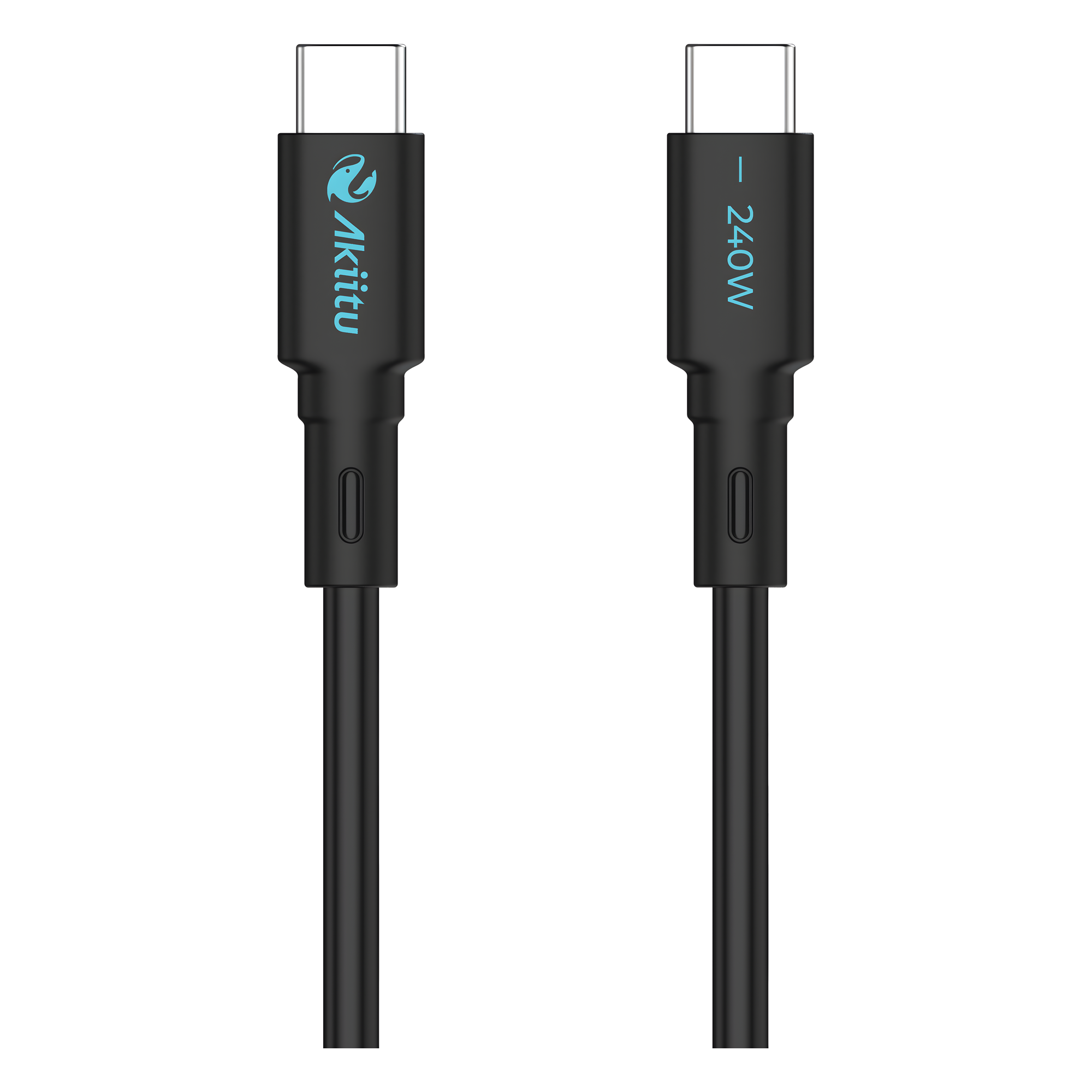 Cable de Carga USB-C a C / 1 Metro (3.28 Pies) / Magnético / Tecnología GaN (Nitruro de Galio) / Fast-Charging / Potencia 240W / Velocidad Transferencia 480 Mbps / Material / Conector Aluminio Anodizado — EZVIZ · SKU AK-PAC24SM-S