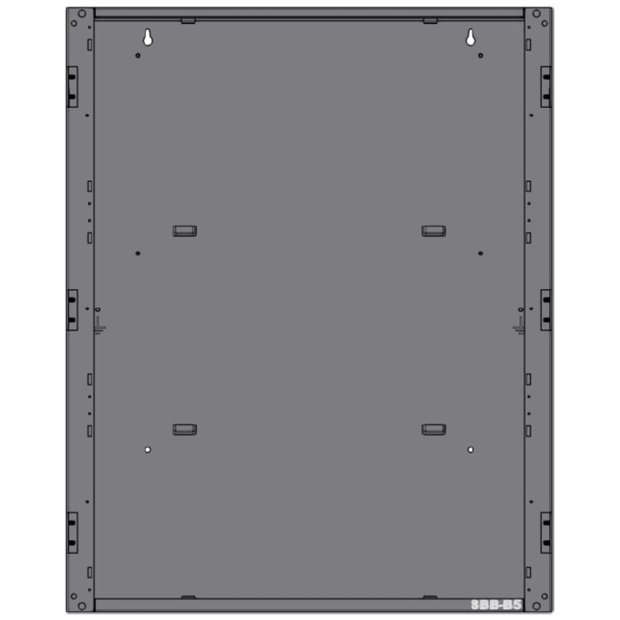 Caja Trasera para Gabinete de Detección de Incendio / Acero Calibre 16 / Dos Niveles de Módulos / Knockouts Múltiples / 29 lb (13.2 kg) — NOTIFIER · SKU SBB-B5