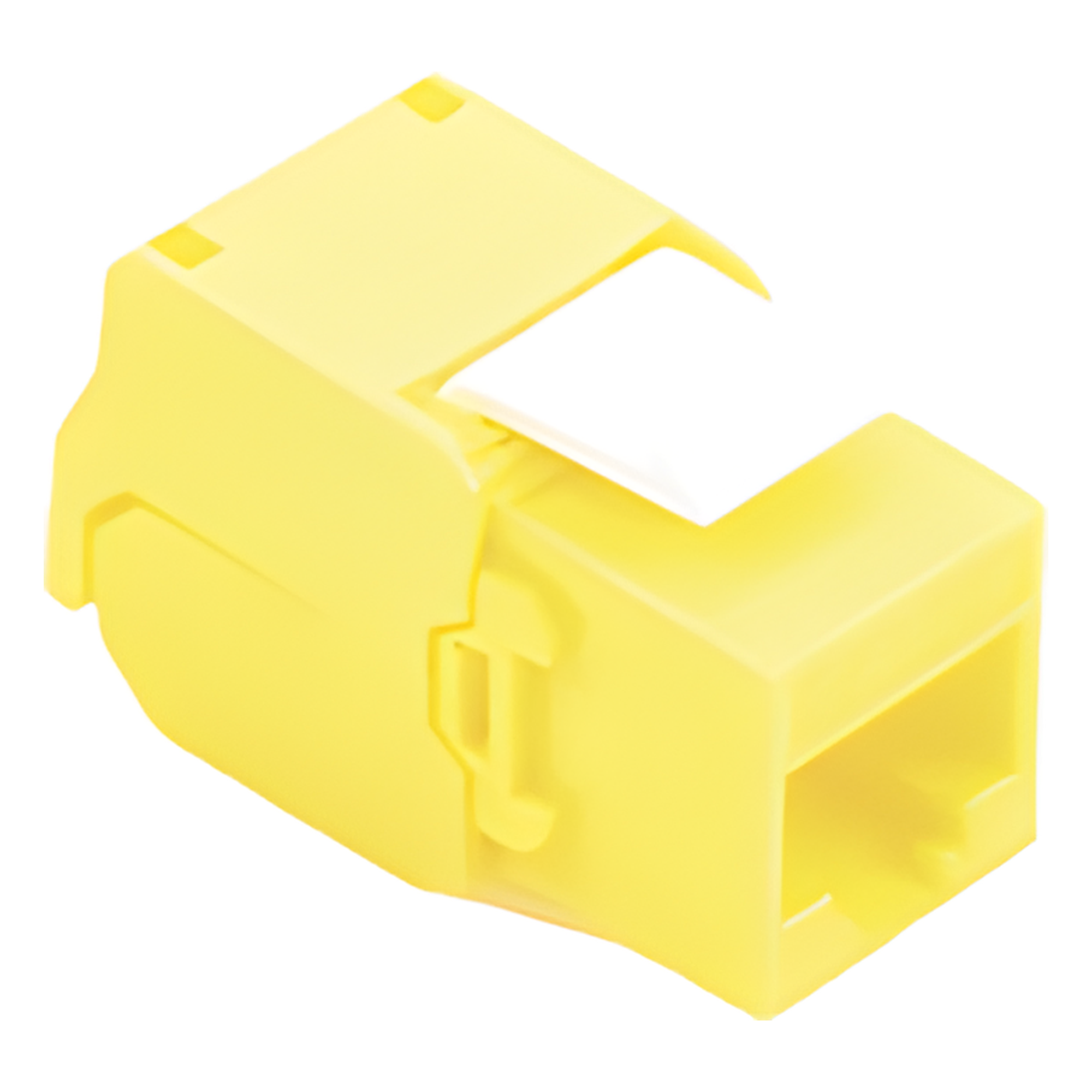 Módulo Jack Keystone Cat6A (Toolless), con Terminación en Ángulo 180 - Color Amarillo, Compatible con Faceplate y Patchpanel Linkedpro — LINKEDPRO BY EPCOM · SKU LPKJ6ATTYE