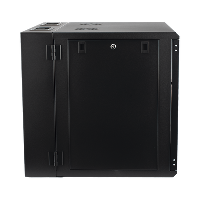 Gabinete Abatible de Pared (Con Marco Trasero) con Rack 19" de 12 Unidades. Ventana de Cristal Templado.