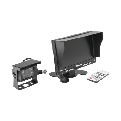 Sistema Profesional Alámbrico de Cámara de Reversa y Monitor para Vehículos de Trabajo y Montacargas