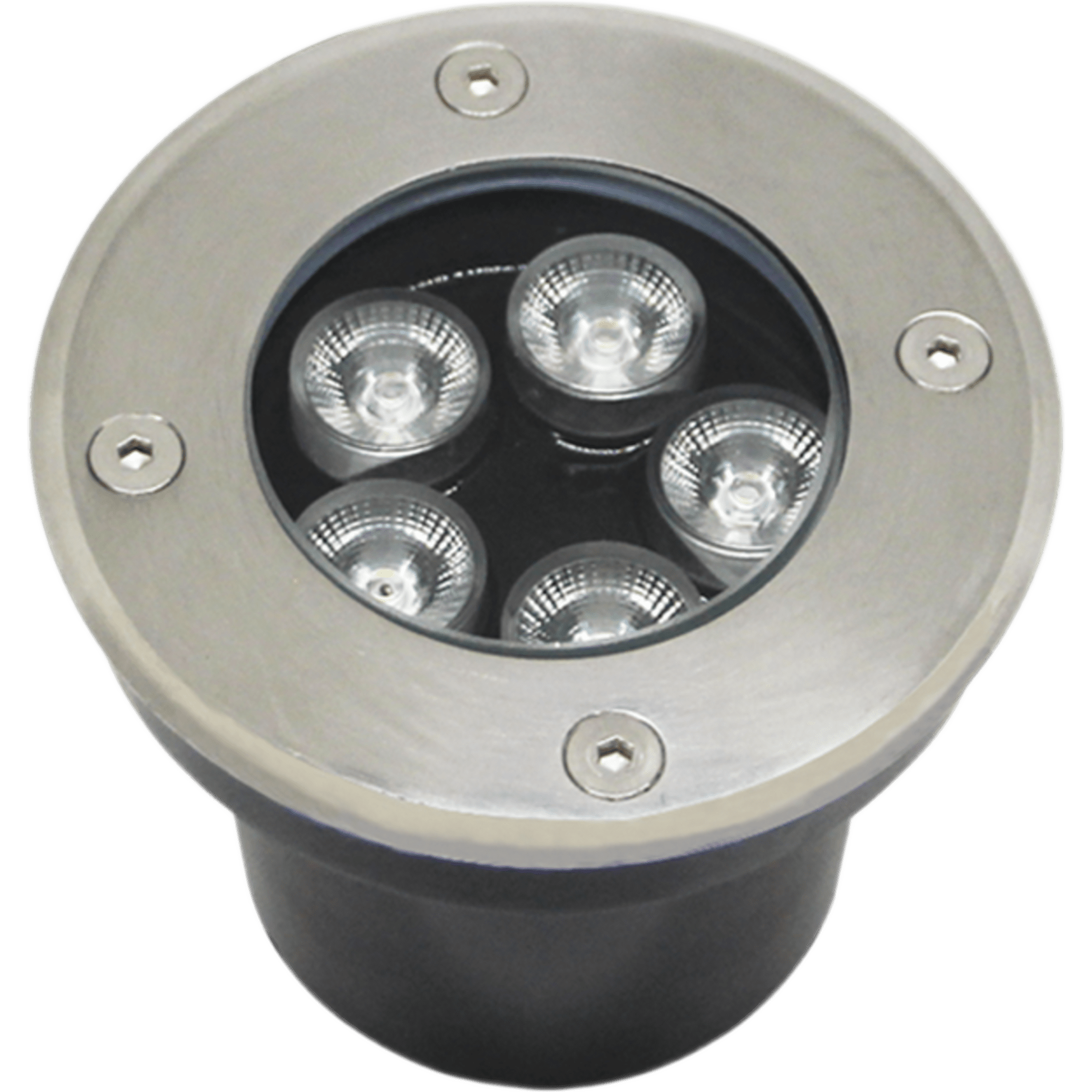 Luminario Empotrar en Piso / Uso en Exterior IP66 / Multivoltaje 110-240V~ 60Hz / Temperatura de Color 6500K / Ángulo de Luz 36° / Aleación de Aluminio y Vidrio Templado / No Dimeable