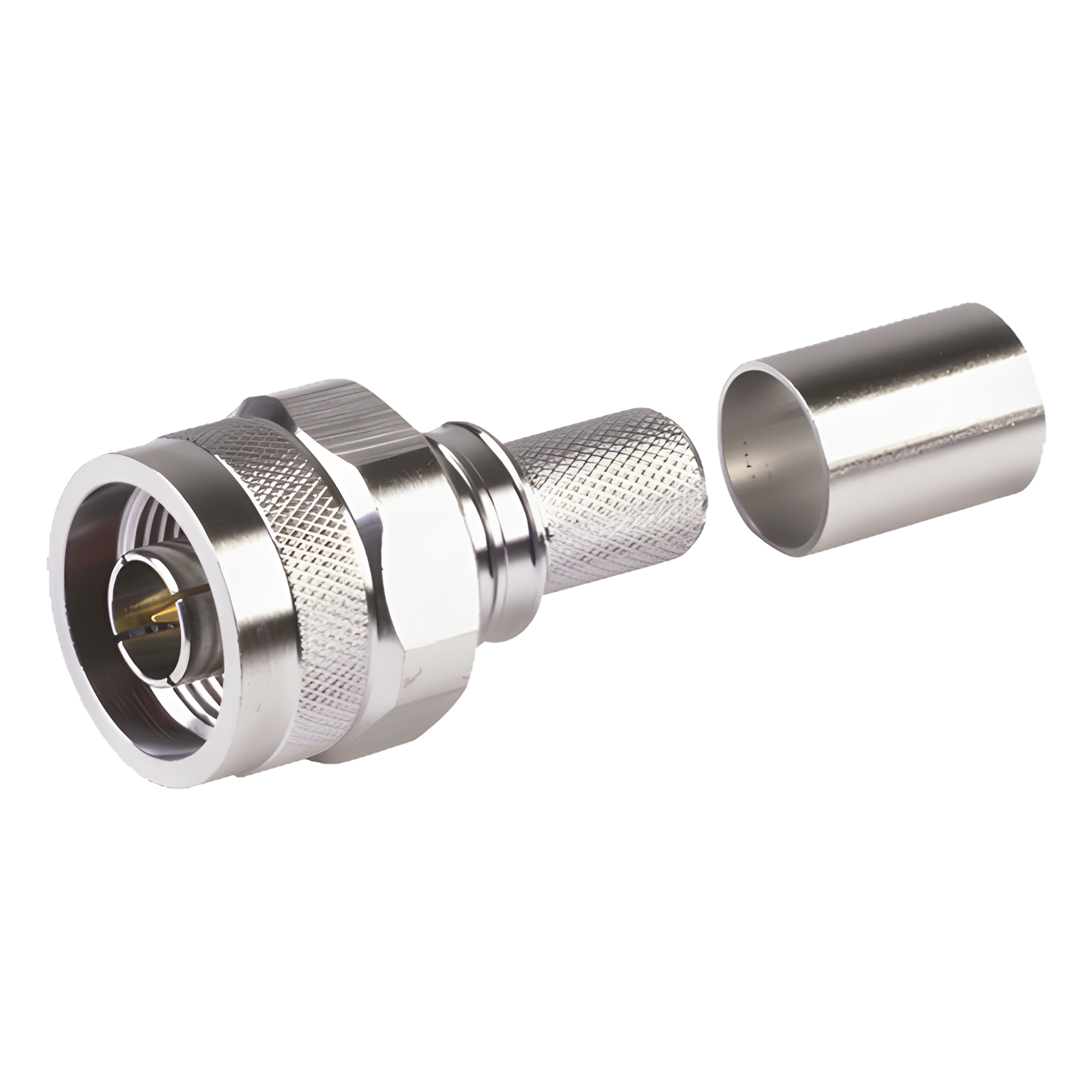 Conector N Macho Plegable Hex. con Pin Cautivo para cables Tipo RG8 — Times Microwave · SKU EZ-400-NM-HX