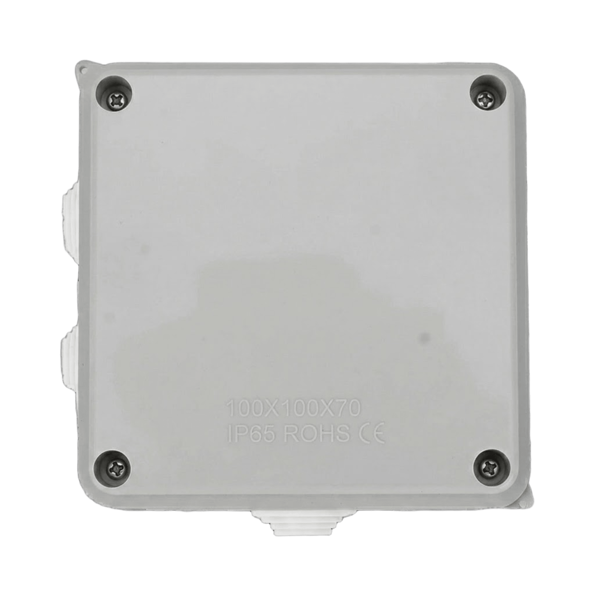 Caja de Conexiones Impermeable IP65, 7 Entradas, Dimensiones 100 x 100 x 70 mm, para Instalaciones Industriales, Comerciales y Residenciales, Incluye Tornillería para su Instalación