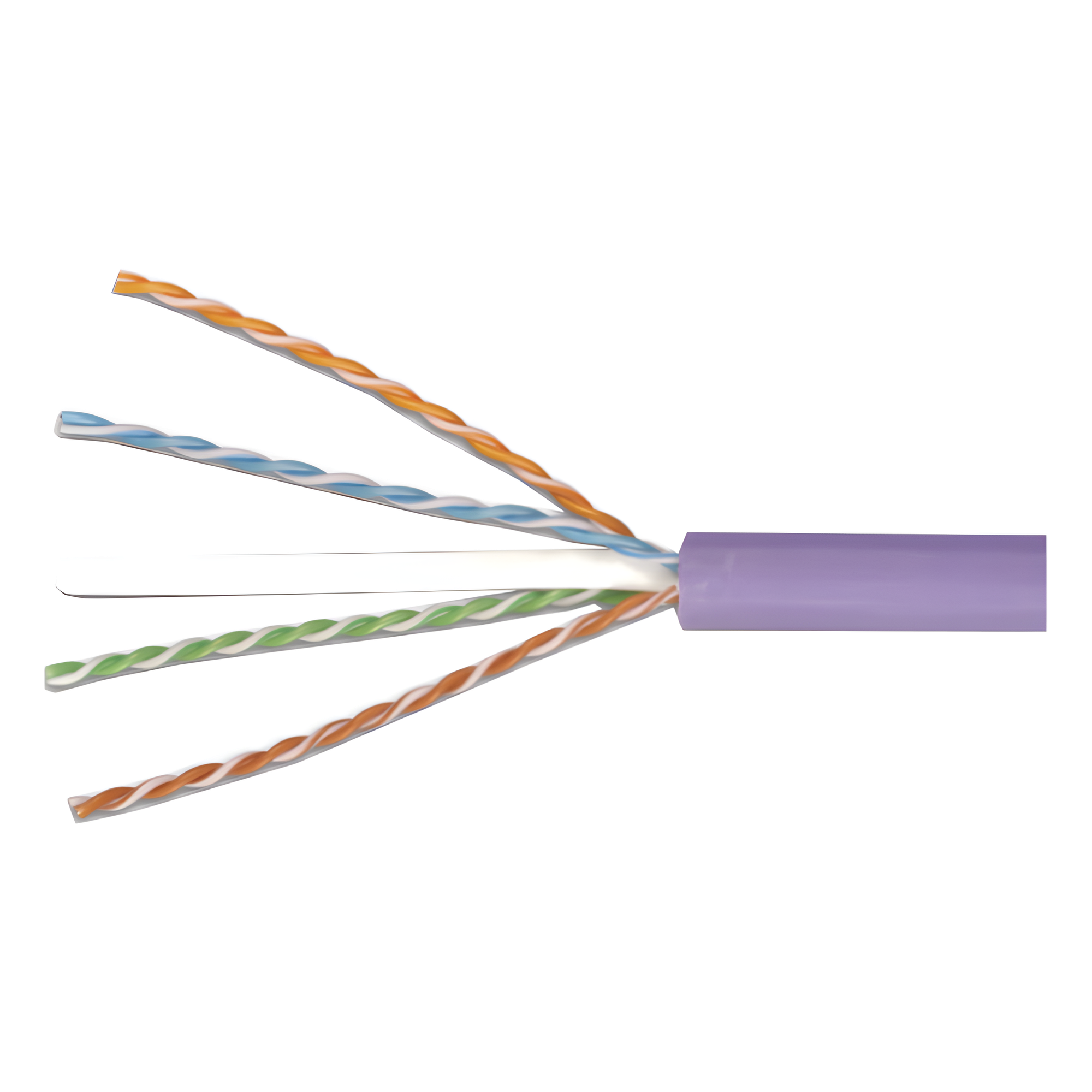 Bobina de Cable UTP Reelex, de 4 Pares, Alto Desempeño Cat6, LS0H (Bajo Humo, Cero Halógenos), Color Violeta, 23 AWG, 305 Metros (1000 Pies)