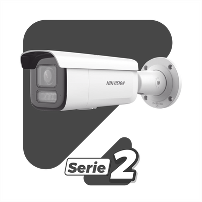 [Dual Light + 2 Micrófonos Integrados] Bala IP 2 Megapixel / Lente Mot. 2.8 a 12 mm / 60 mts Luz Blanca + 60 mts IR / ACUSENSE / Exterior IP67 / IK10 / WDR 120 dB / PoE+ / Alarmas I/O / Micro SD / Metal / IK10 / ACUSEEK