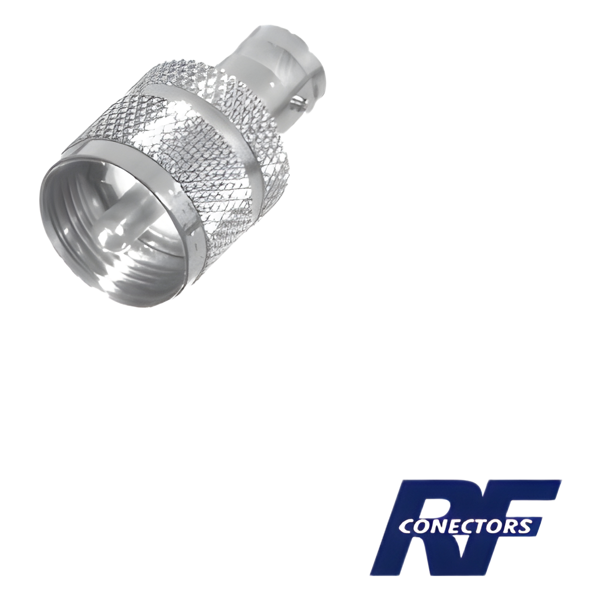 Adaptador RF en Línea / BNC Hembra a UHF Macho (PL-259) / 50 Ohm / Cuerpo Niquelado / Contacto Plateado / Aislante Delrin — RF INDUSTRIES,LTD · SKU RFB-1137