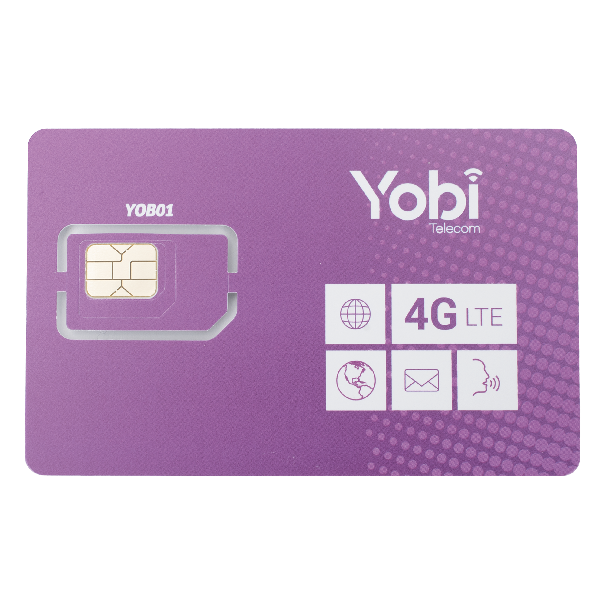 SIM Yobi para dispositivos móviles 3G/4G con recarga de 10GB cada mes durante 1 año de servicio (solo datos) — YOBI · SKU SIM10GBYOBI