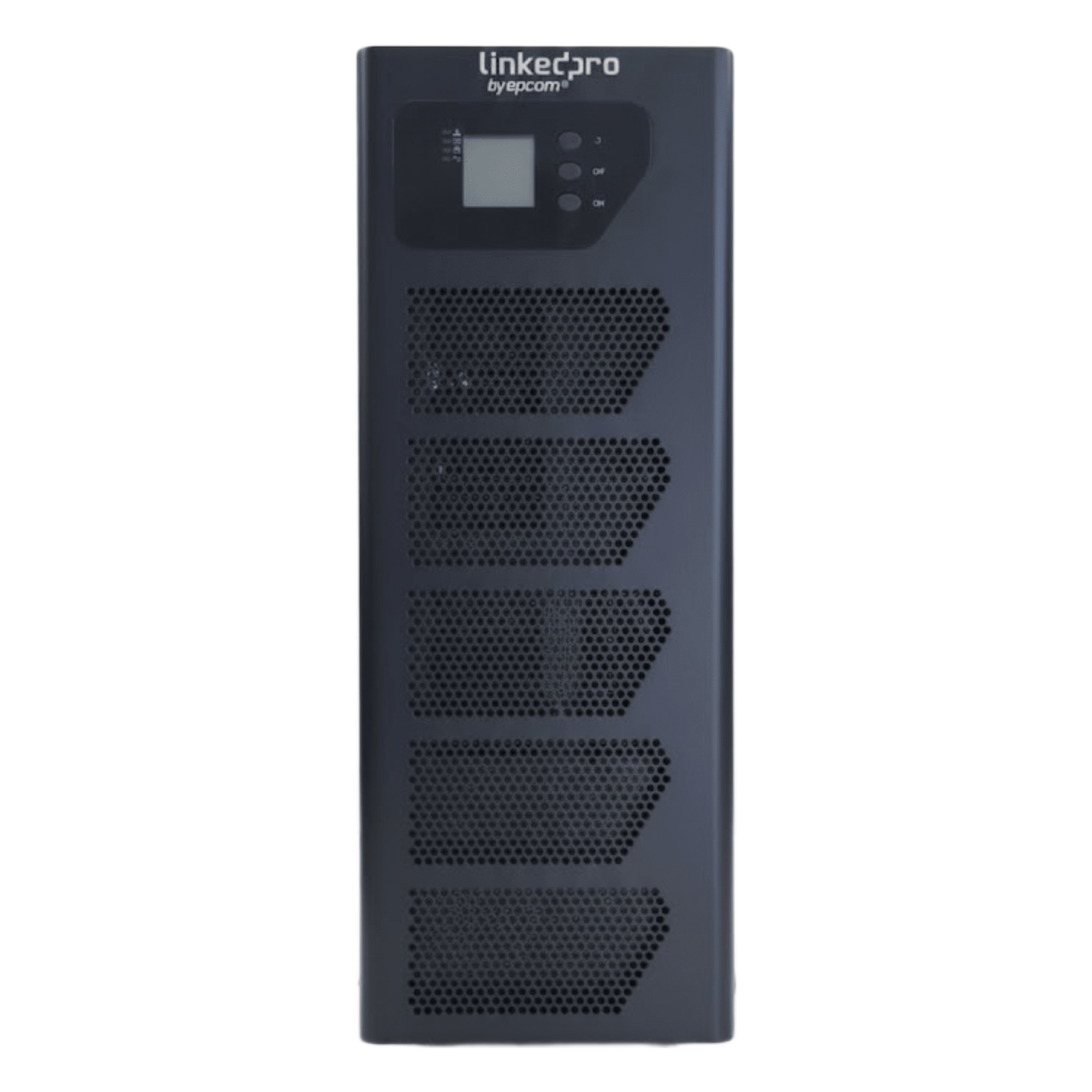 UPS Tipo Torre de 10KVA / Online Doble Conversión / Salida Fase Dividida 220V o 2 x 120V / Paralelismo hasta 4 Unidades / Pantalla LCD Táctil 7" / Onda Senoidal Pura — LINKEDPRO BY EPCOM · SKU LP10KSPT