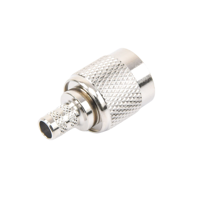 Conector TNC Macho de Anillo Plegable para Cables LMR-240, RG-8/X, 9258, Niquel/Oro/Delrin.