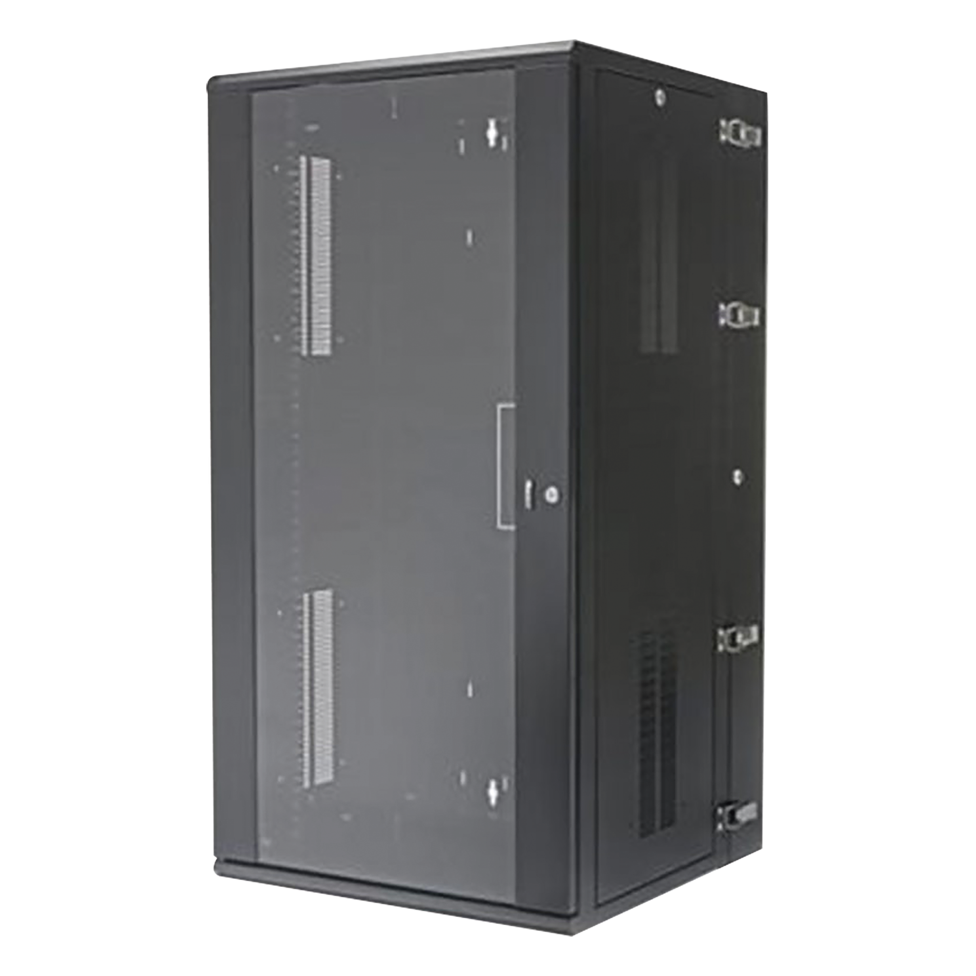 Gabinete PanZone de Montaje en Pared, de 19in, Puerta con Ventana de Seguridad, 26 UR, 635mm de Profundidad, Color Negro — PANDUIT · SKU PZWMC26W