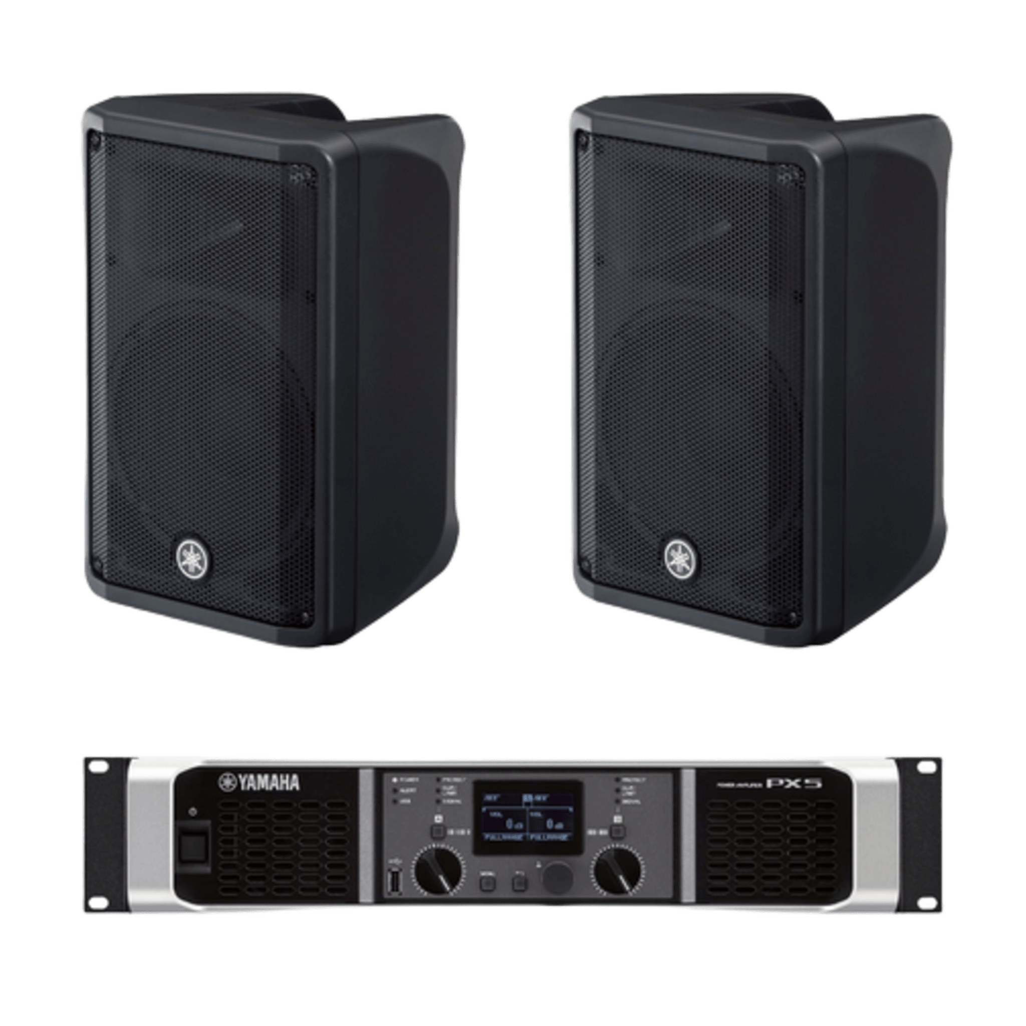 Kit Refuerzo Sonoro | Incluye 2 Bocinas CBR10 y 1 Amplificador PX5 | Ideal para Audio en primer Plano