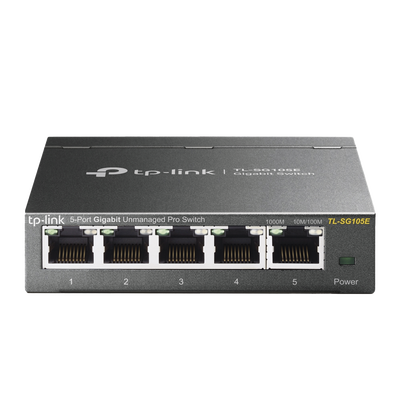 Switch Escritorio Easy Smart de 5 puertos 10/100/1000 Mbps / IGMP para Vigilancia / Calidad en el Servicio (QoS) / Gestión GUI
