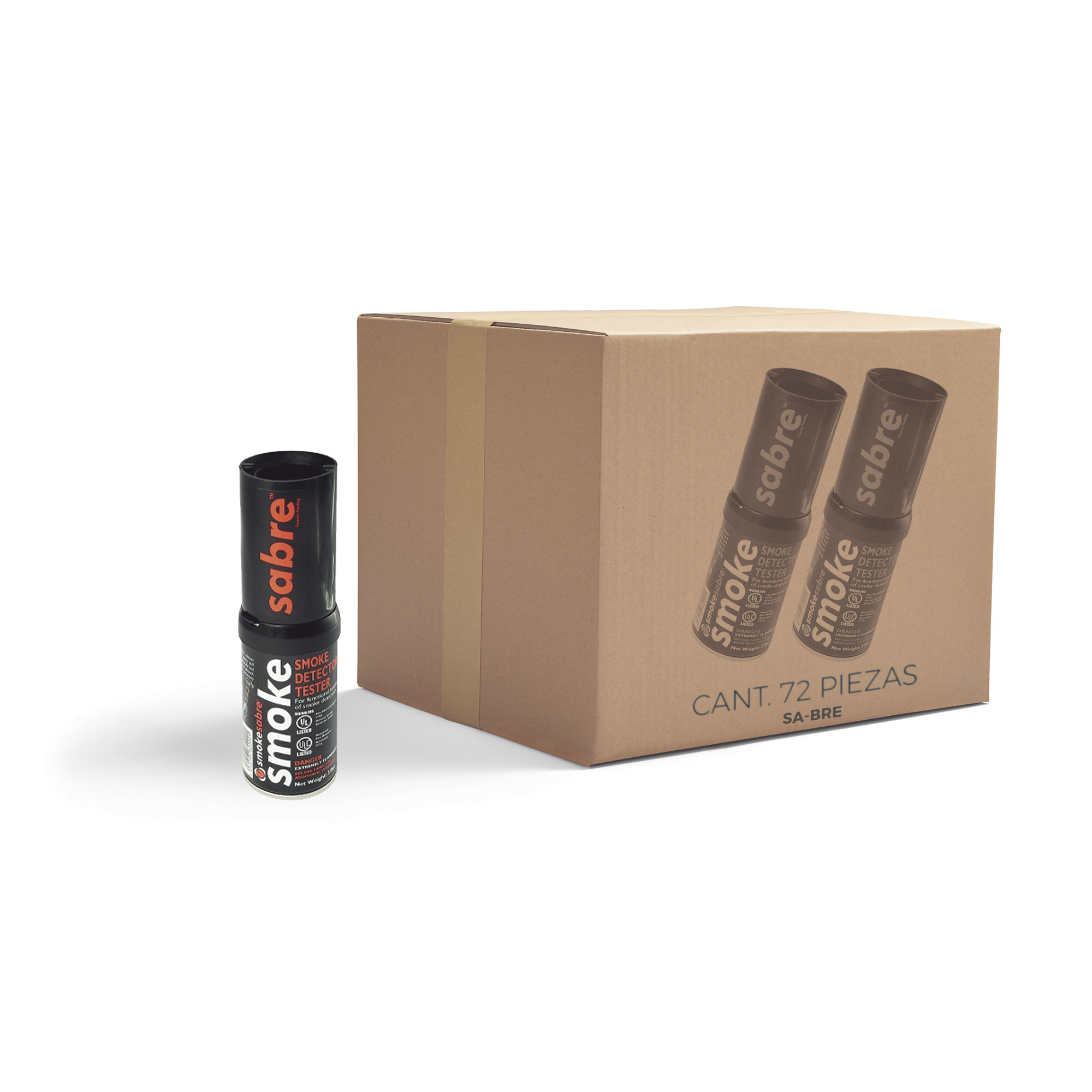 Caja De 72 Latas De Humo Sintético En Aerosol Para Probar Detectores De Humo (Uso Manual) — SDI · SKU SABRE-BP