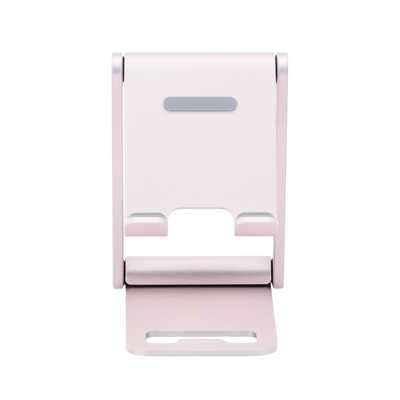 Soporte para Teléfono Celular de Aluminio / Angulo Ajustable / Amplia Compatibilidad con dispositivos de 4.7'' a 7.9'' / Antideslizante / Antiarañazos / Plegable / Color Rosa